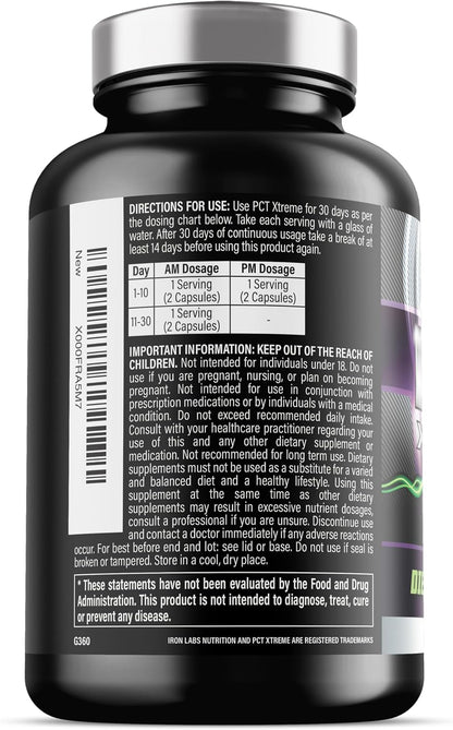 Iron Labs Nutrition PCT Xtreme – Post-Cycle Support for Men – 80 Capsules