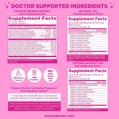 Pink Stork Postpartum Essentials Kit – Hormone Balance, Recovery & Mood Support for New Mum