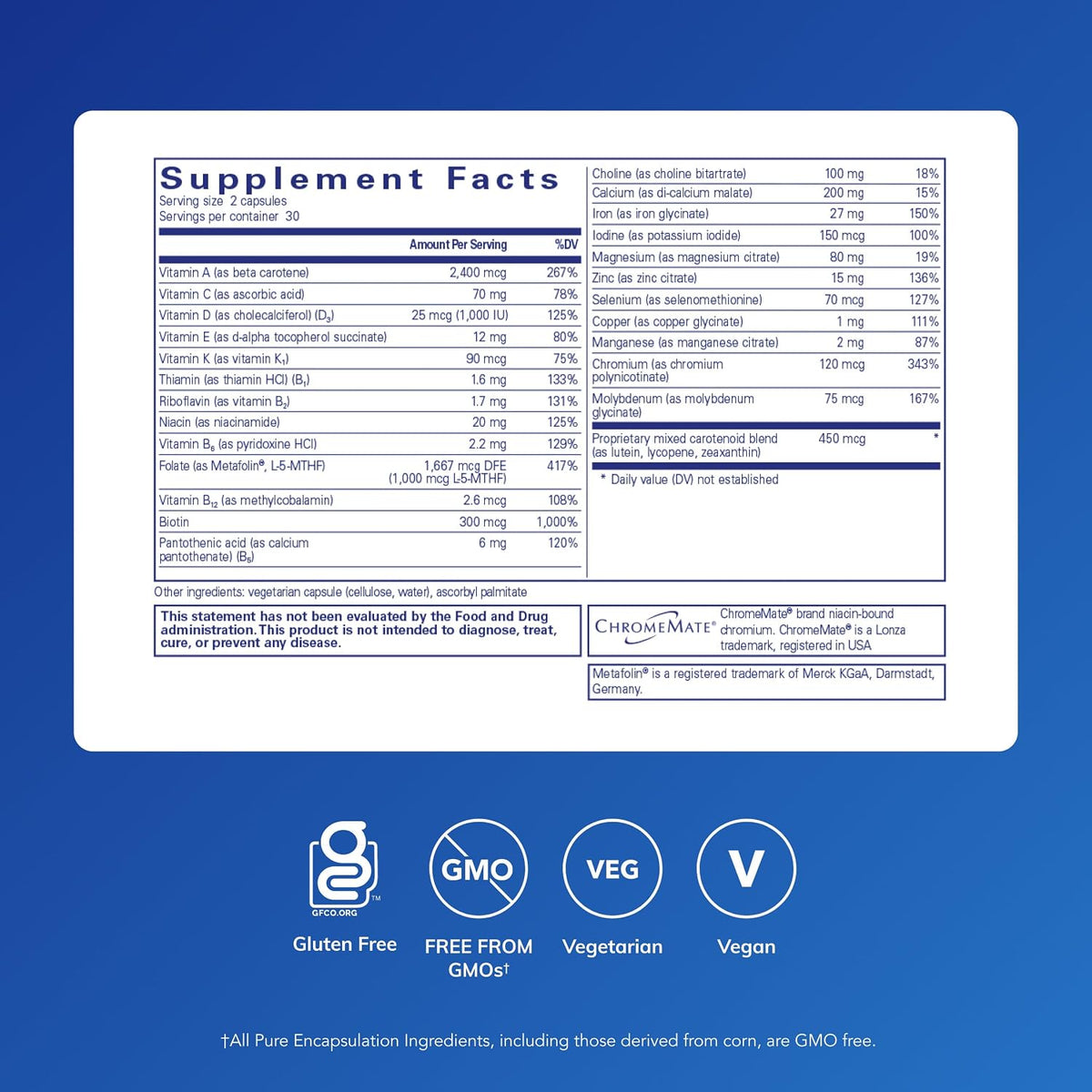 Pure Encapsulations Women’s Nutrients – Multivitamin & Mineral Complex for Women - görsel 2