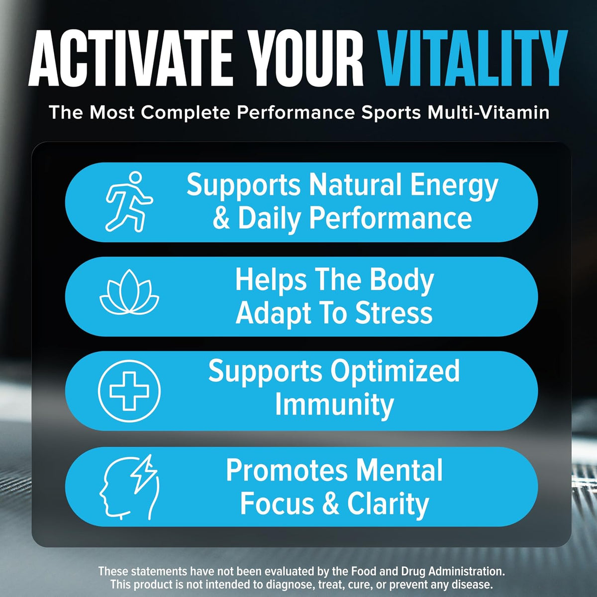 Nutrex Research Vitadapt Complete Sports Multivitamin for Men - 24 Vitamins, KSM-66 Ashwagandha & Minerals (90 Capsules) - görsel 3