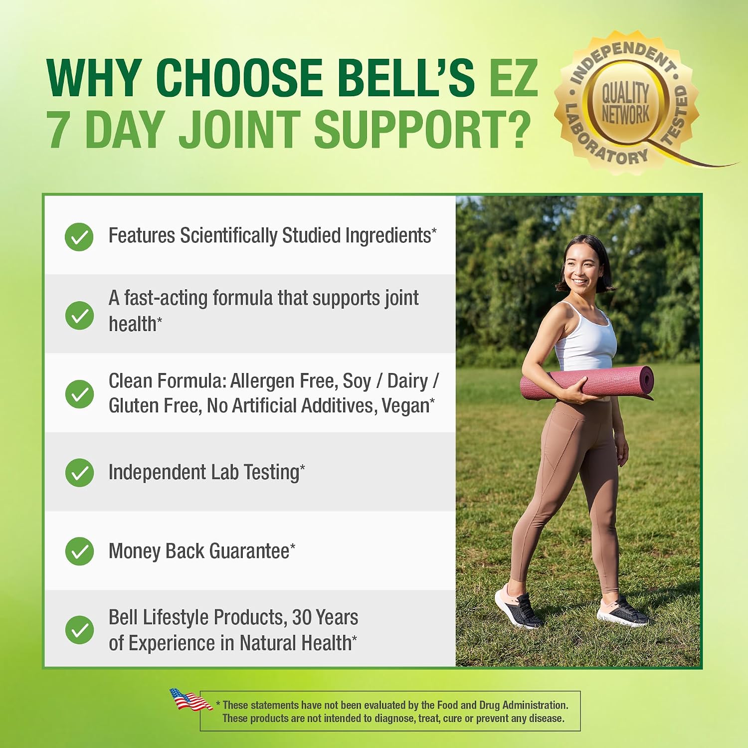 Bell EZ 7 Day Joint Support – Fast-Acting, Once-Daily Joint Health Food Supplement – Vegan – 30 Capsules - görsel 5