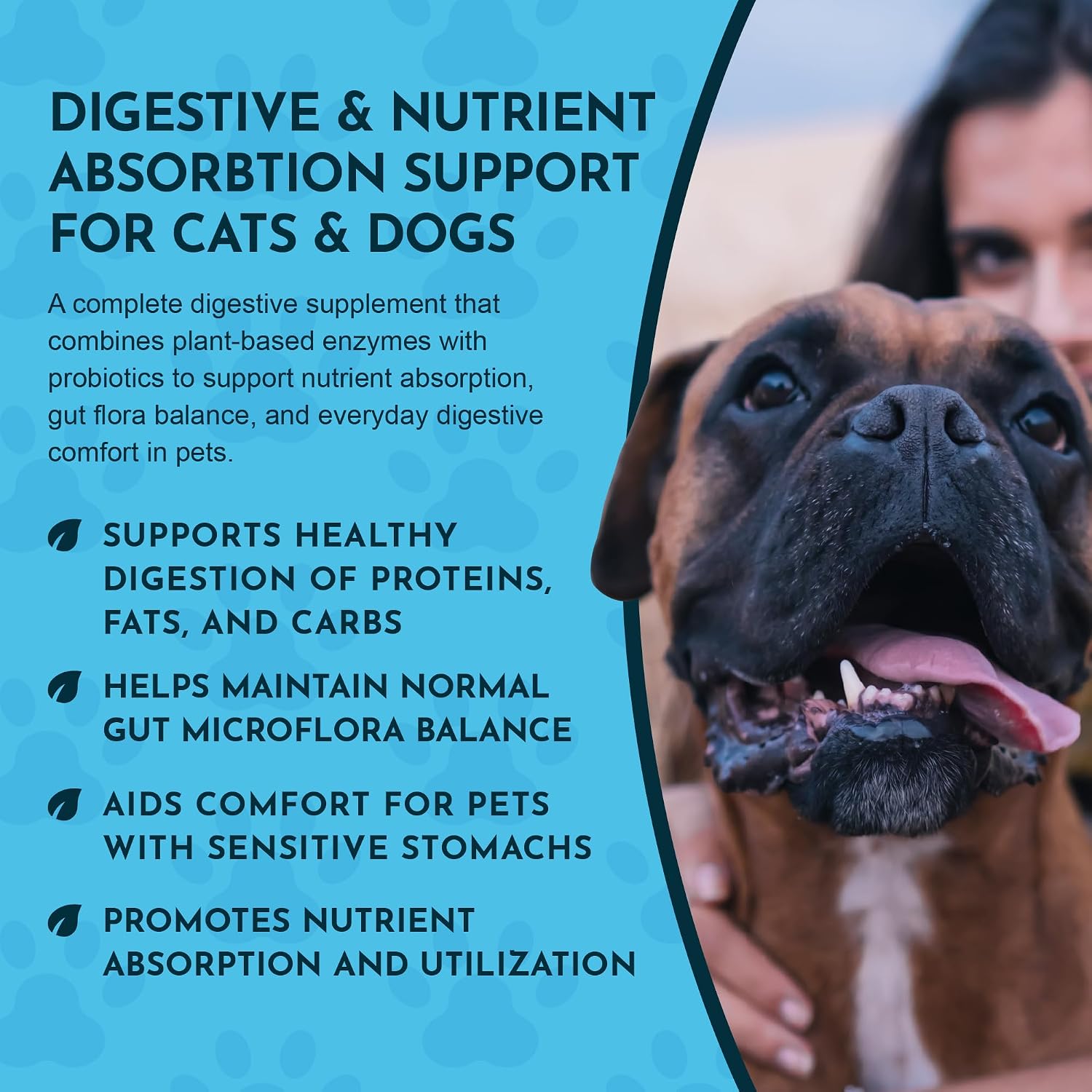 Animal Essentials Plant Enzyme & Probiotics - Probiotic & Digestive Enzyme Powder for Dogs & Cats, 300 g - görsel 5