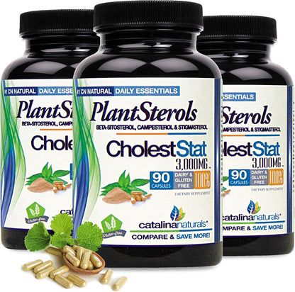 Catalina Naturals Triple Strength PlantSterol Complex - Cholest-Stat - 3000mg - 90 Capsules