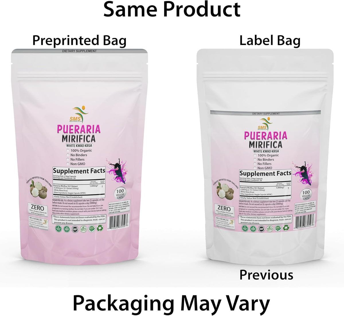 Pueraria Mirifica 10:1 Extract – 1,000 mg per Serving, 100 Capsules - görsel 2