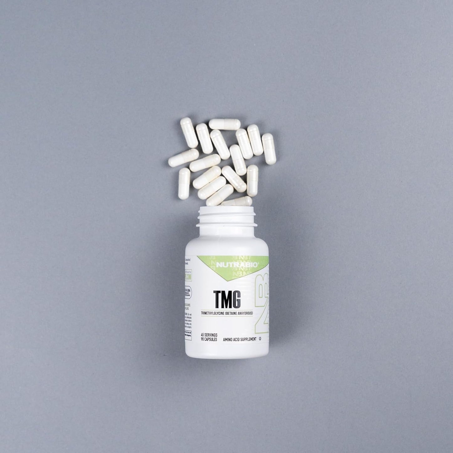 NutraBio TMG (Trimethylglycine) 500mg Capsules – Betaine Anhydrous - görsel 3