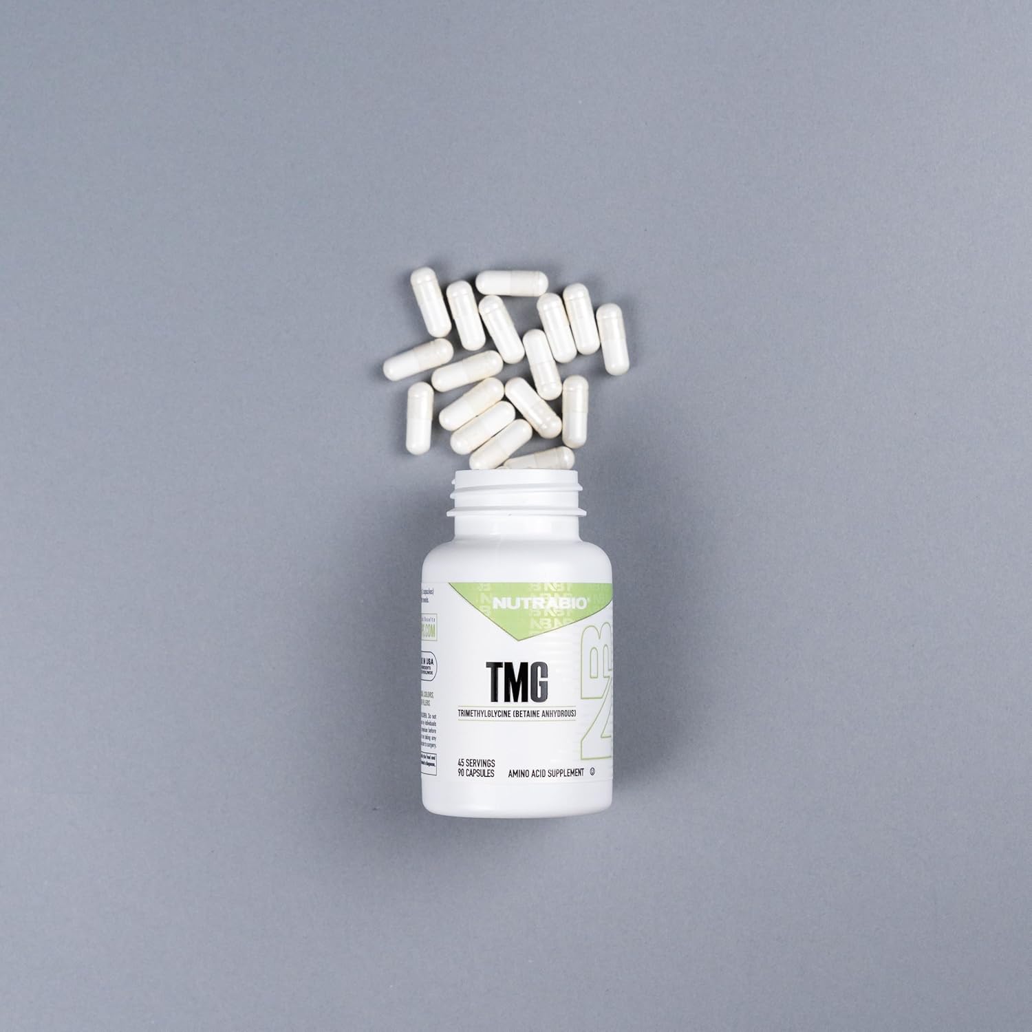 NutraBio TMG (Trimethylglycine) 500mg Capsules – Betaine Anhydrous - görsel 3