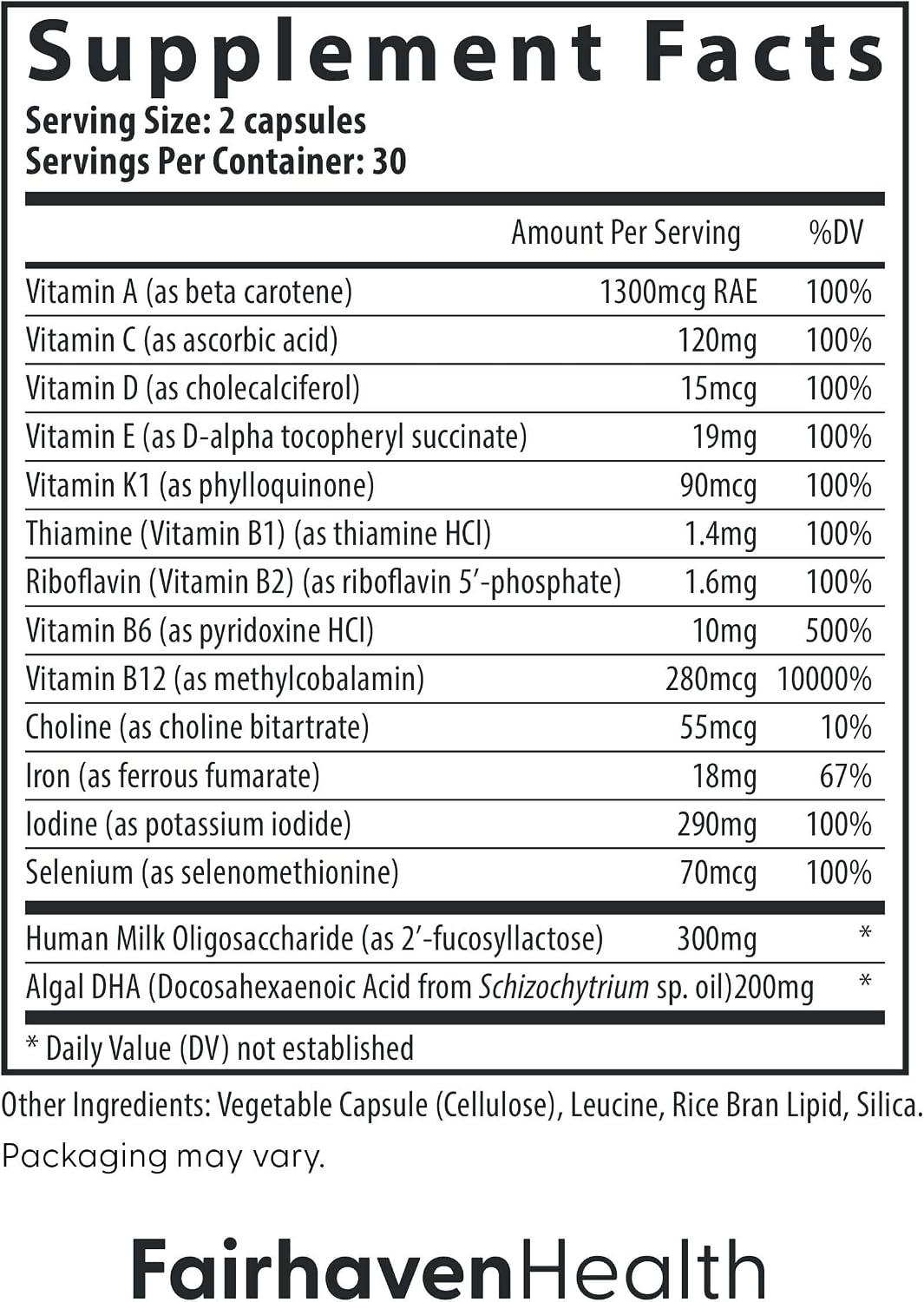 Fairhaven Health Postnatal Multivitamin Essentials – Vegan Daily Multivitamin for New Mothers - görsel 2