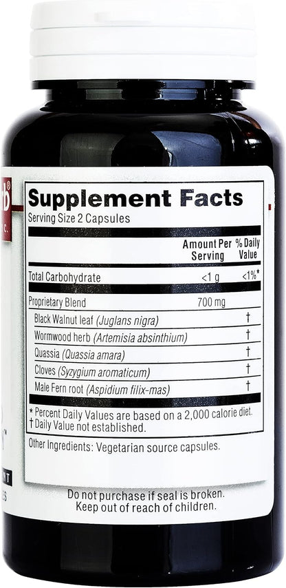 Kroeger Herb Wormwood Combination Vegetarian Capsules, 100 Count (Pack of 2)