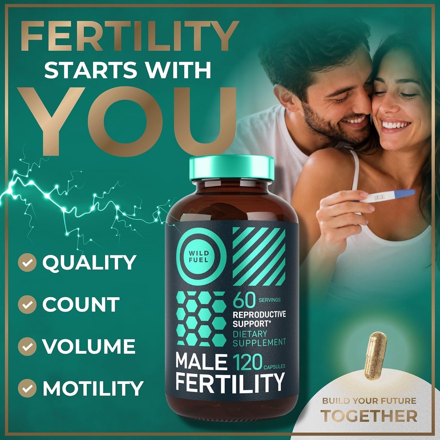 Wild Fuel Male Fertility Supplements – Maca Root, Ashwagandha, Zinc & Natural Ingredients - görsel 2