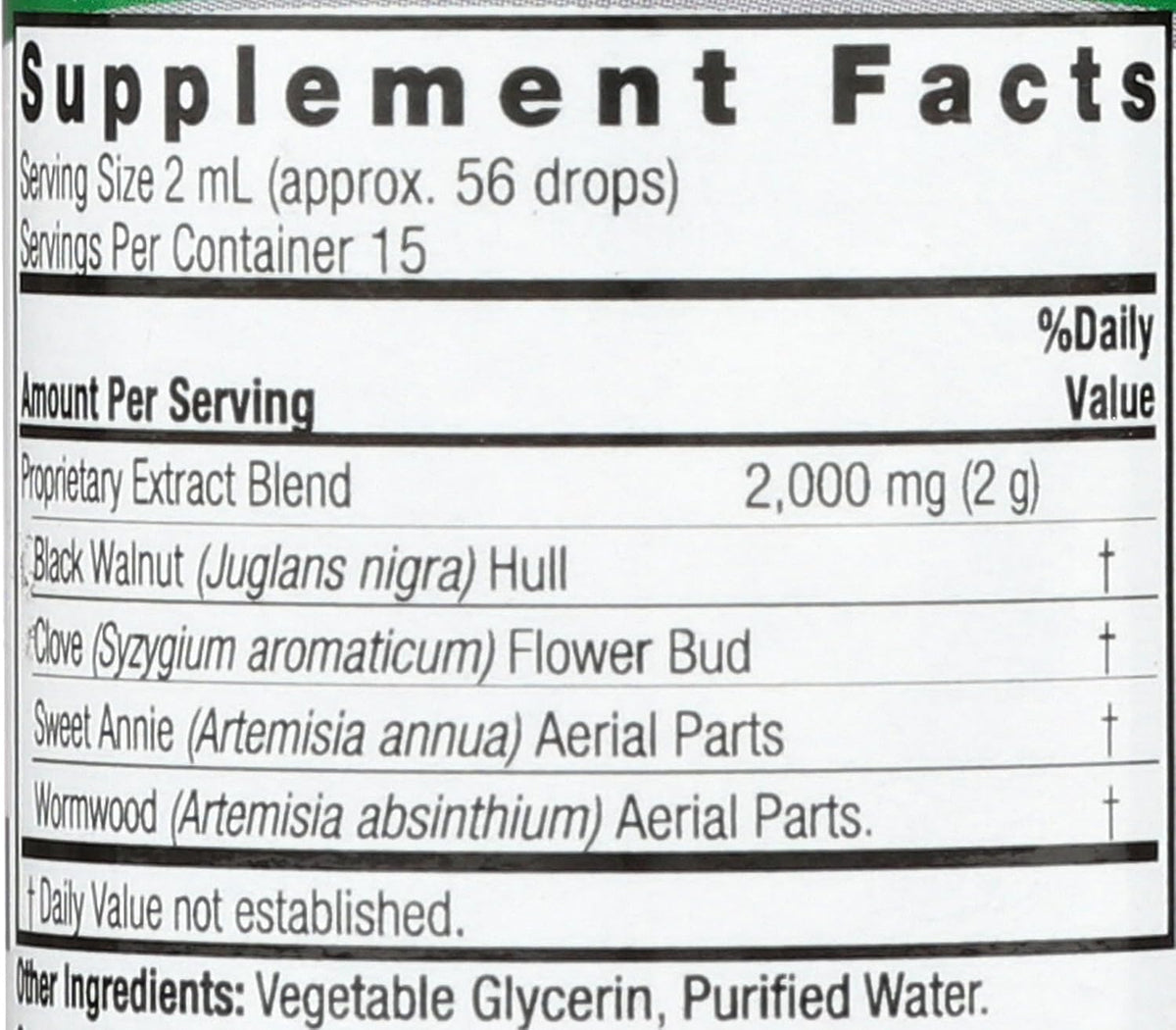 Nature's Answer Black Walnut and Wormwood Extract - 30 ml Liquid - görsel 3