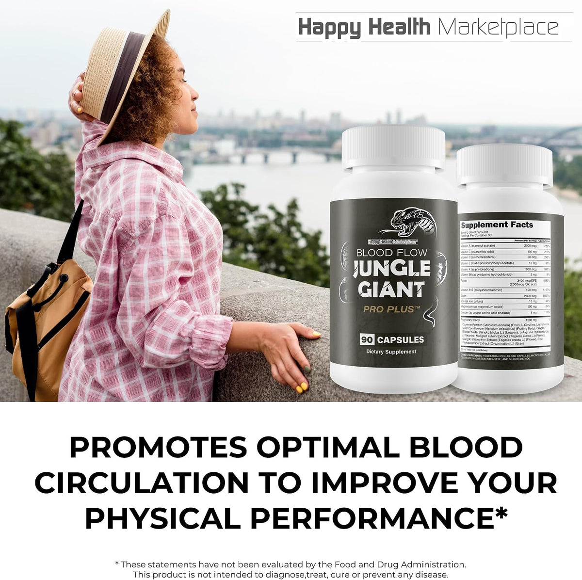 Blood Flow Jungle Giant Pro Plus – Improved Formula – Circulation Support Supplement for Men - görsel 6