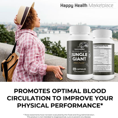 Blood Flow Jungle Giant Pro Plus – Improved Formula – Circulation Support Supplement for Men