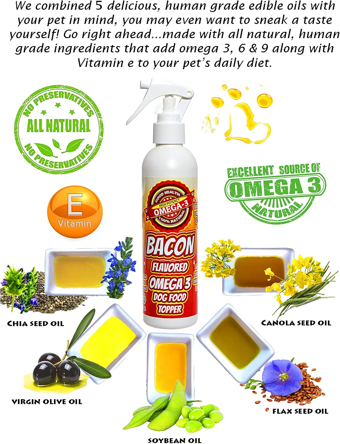 Flavoured Sprays Bacon Spray 2 Bottle Deal – All Natural Dog Supplement for Picky Eaters - görsel 3