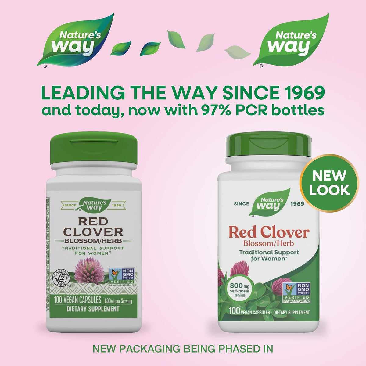 Nature's Way Red Clover Blossom Herb - Traditional Women's Health Support - 100 Vegan Capsules - görsel 2