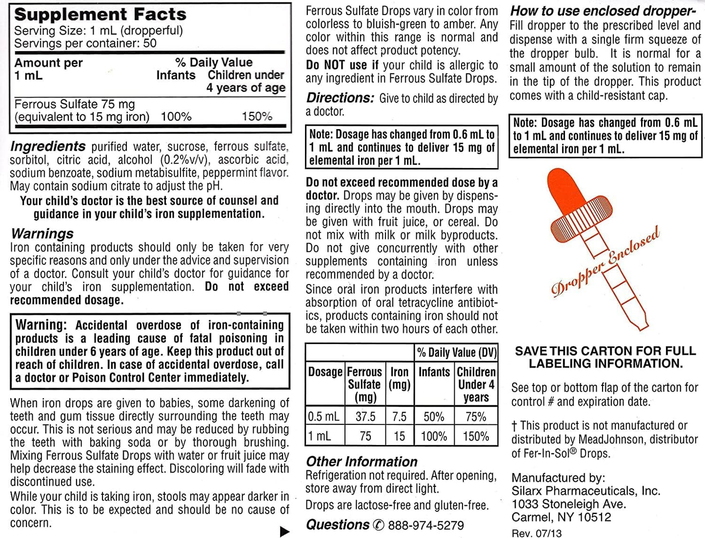 Ferrous Drops Iron Supplement Peppermint Flavour for Infants, Toddlers & Children - görsel 3