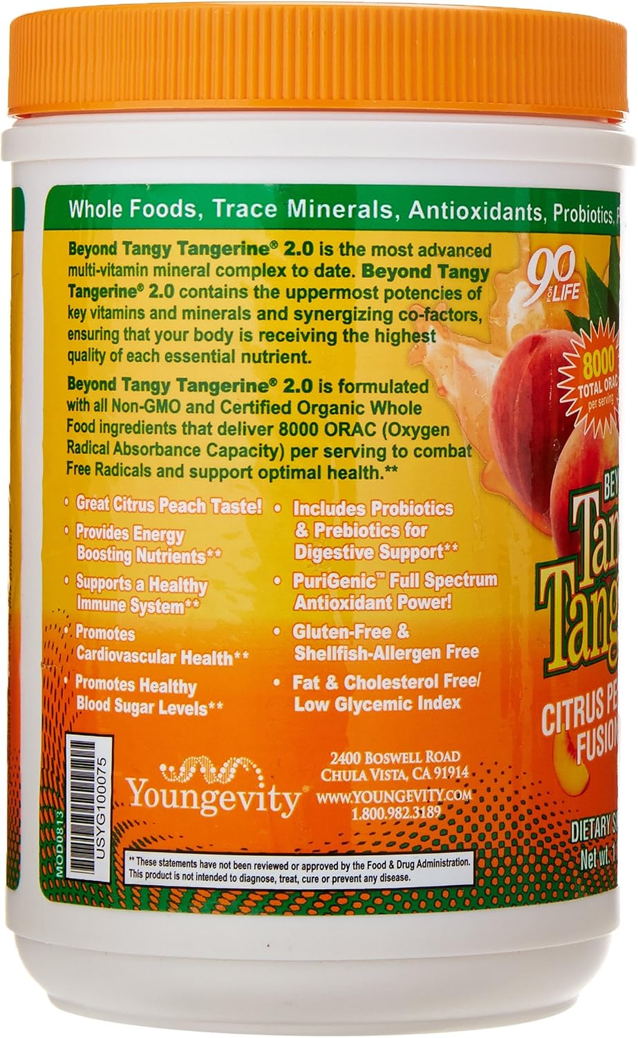 Youngevity Beyond Tangy Tangerine 2.0 Citrus Peach Fusion Multivitamin & Mineral Complex - görsel 3