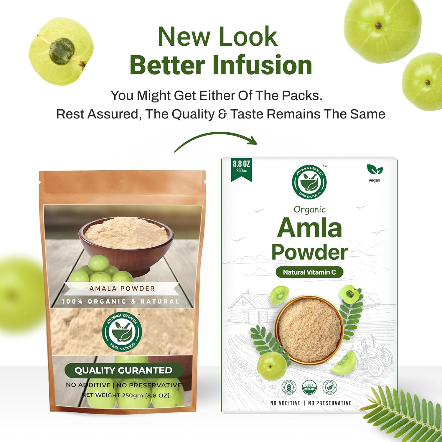 Ayushka Organic Amla Powder (Amalaki) – Organic Indian Gooseberry Powder, 502 g - görsel 3