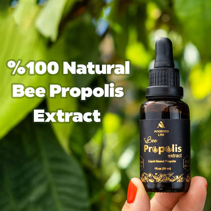 Anatolia Life Natural Bee Propolis Extract, 30 ml Liquid Tincture – Immune Support, Alcohol-Free, Non-GMO (Pack of 4)