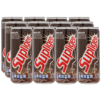Supligen Chocolate Liquid Meal Supplement – 12 Pack, 280 ml Bottles