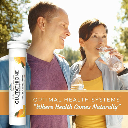 Optimal Health Systems Essential Glutathione – Master Antioxidant with Vitamin C & Electrolytes – Tri-peptide Glutathione Supplement – 20 Wafers