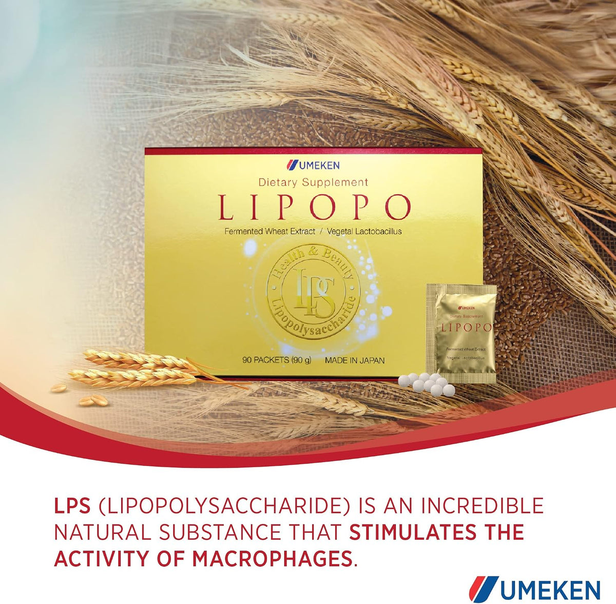 Umeken Lipopo Immune Support Supplement, 180 Sachets (6-Month Supply) - görsel 3