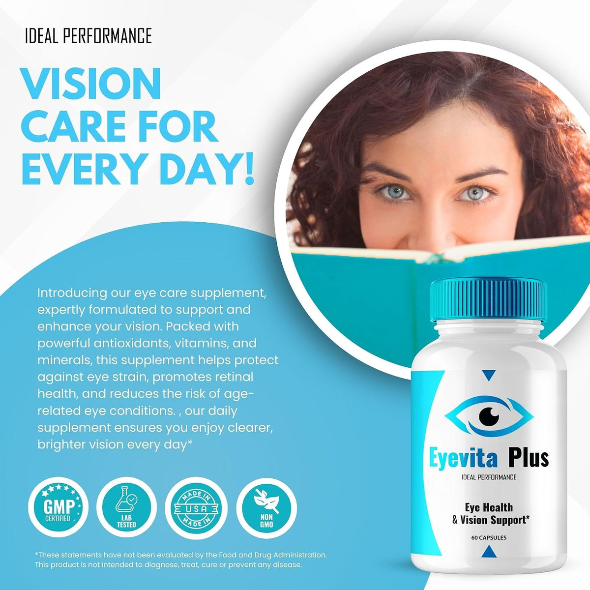 Eyevita Plus Eye Health Food Supplement Capsules (2 Pack) - görsel 5