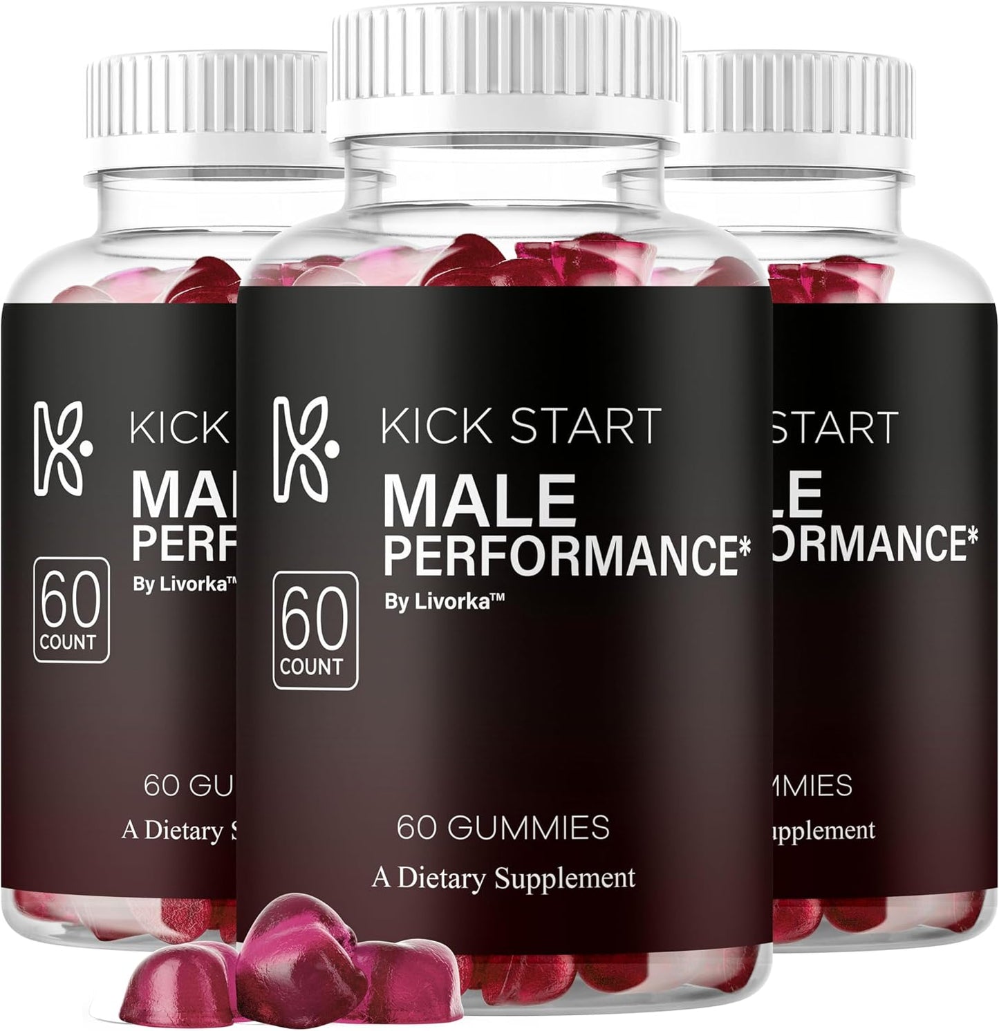 Kickstart Gummies for Men - Premium Advanced Formula, 180 Gummies (3-Month Supply) - görsel 1