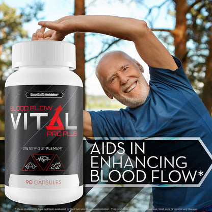 Blood Flow Vital Pro Plus - Improved Formula - Premium Blood Flow Supplement for Men