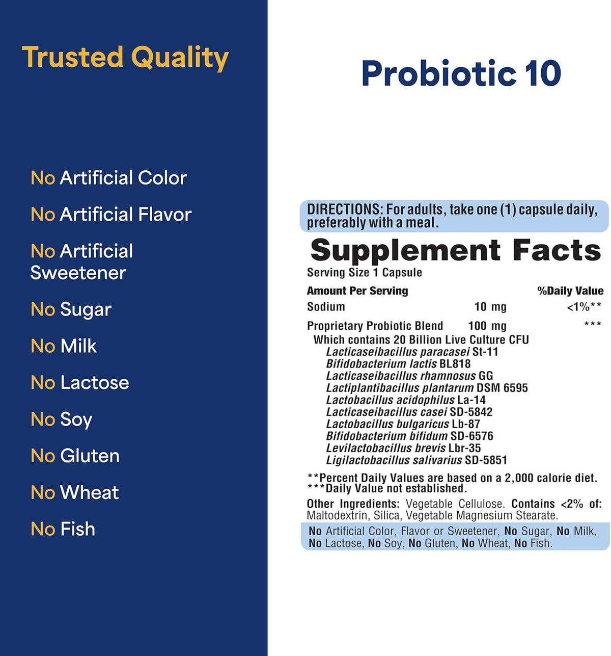 Puritan's Pride Probiotic 10 with Vitamin D, 60 Capsules - görsel 6