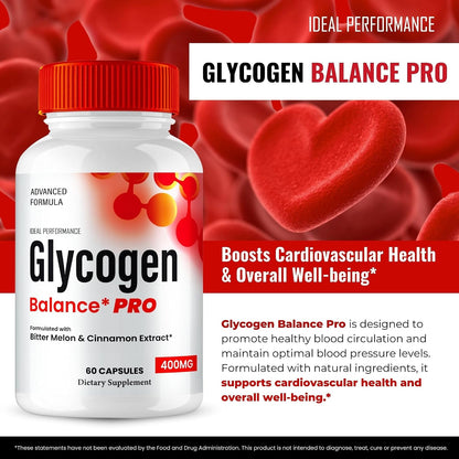 Glycogen Balance Pro Advanced Blood Formula Capsules – Maximum Strength, Natural Healthy Circulation & Stable Levels (60 Capsules)