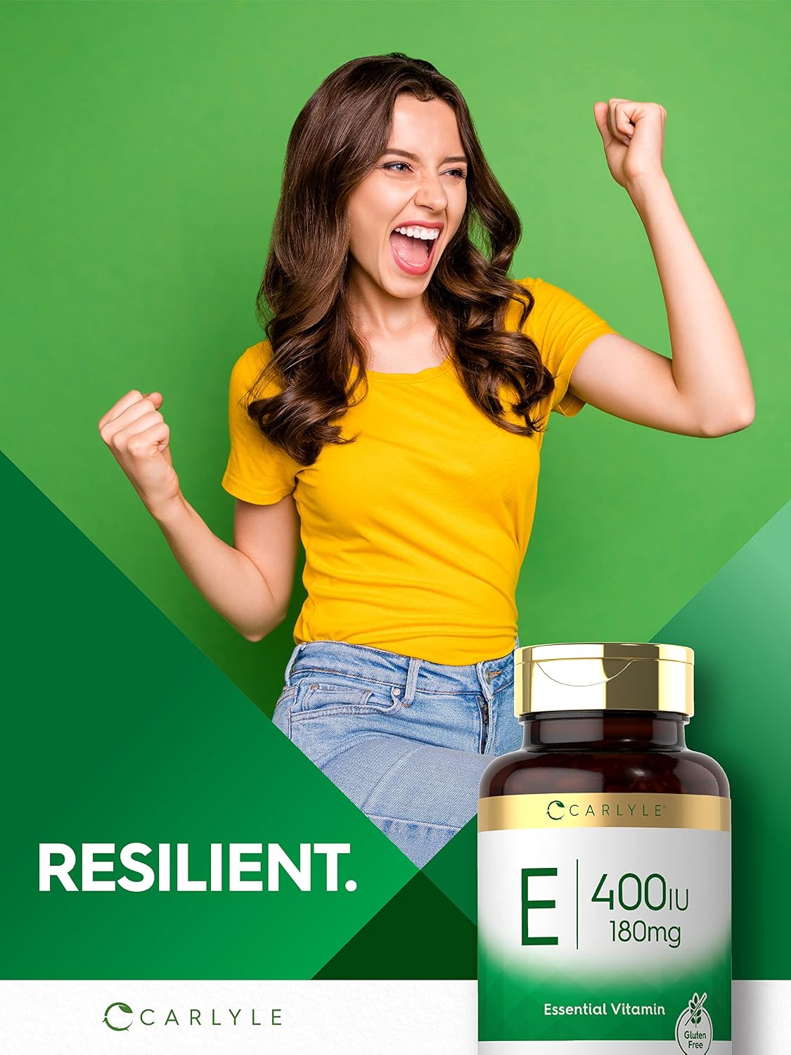 Carlyle Vitamin E 400 IU Softgels (180mg) | 300 Capsules | Non-GMO and Gluten-free Supplement - görsel 6