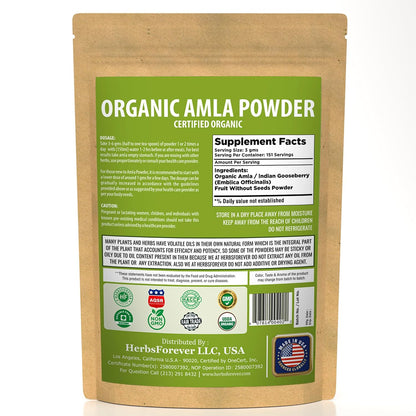 Herbsforever Amla Fruit (Seasonally Fresh, No Seeds) Indian Gooseberry Superfood, Antioxidants, Vitamin C | Wild-Harvested - Non-GMO, Vegan - 2x Potency | Steam Sterilised | 454g (16oz) | BPA Free