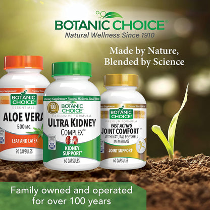 Botanic Choice Ultra Kidney Complex - Optimum Kidney Support with Milk Thistle, Green Tea and More - 60 Capsules