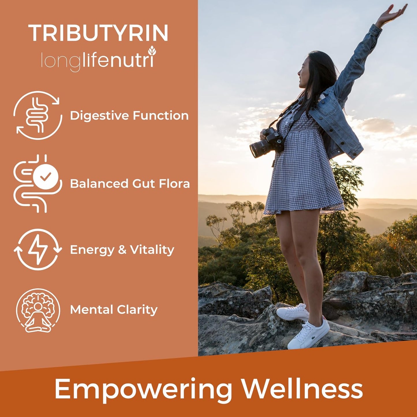 BioGutyrin – Tributyrin 500mg, Postbiotic Supplement for Gut Function and Nutrient Absorption, 120 Vegetarian Capsules - görsel 4