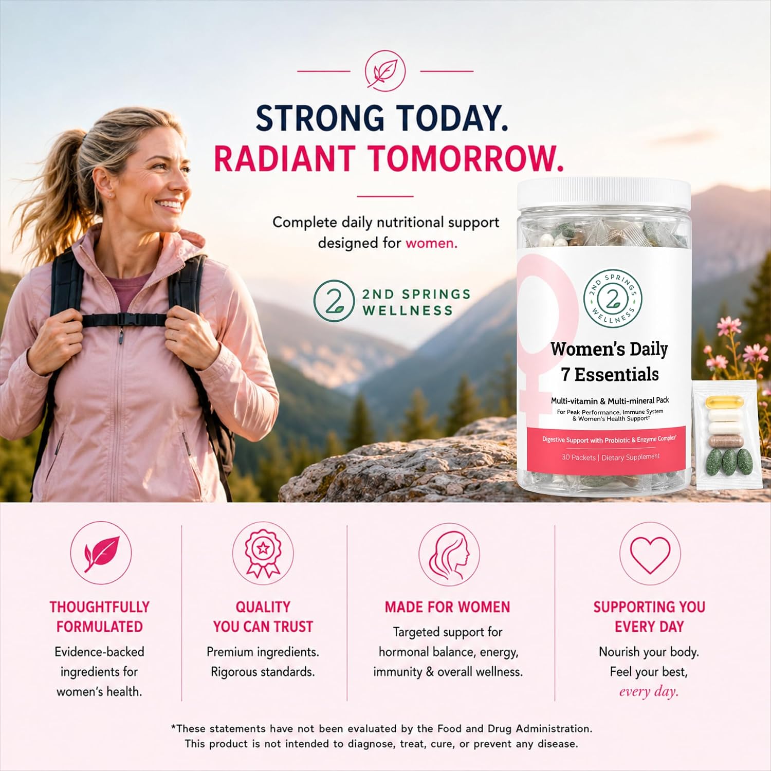 2nd Springs Daily 7 Essentials Women's Vitamin Pack - görsel 6