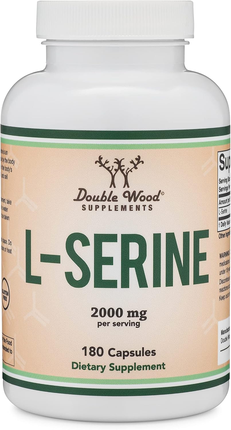 L-Serine Capsules – 2000 mg per Serving, 180 Capsules, 500 mg Each - görsel 8