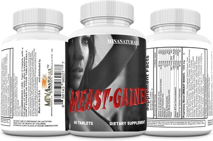 MINANATURALS Breast Gainer – Natural Herbal Breast Enhancement Supplement, 60 Tablets