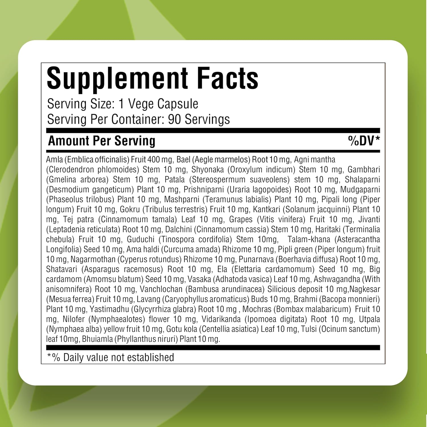 Chywanprash | Traditional Ayurvedic Herbal Blend | Supports General Wellbeing, Vitality & Energy | Vegetarian Capsules | Natural Supplement – 90 Capsules - görsel 3