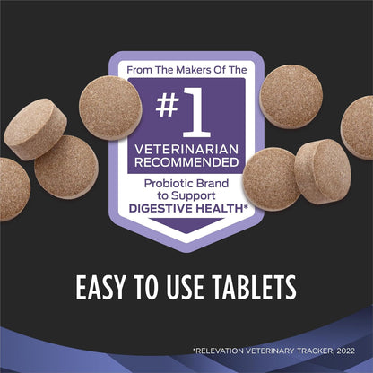 Pro Plan Veterinary Diets FortiFlora Chewable Probiotic Tablets for Dogs and Puppies, Digestive Health Support for Occasional Diarrhoea Management, 45-Count