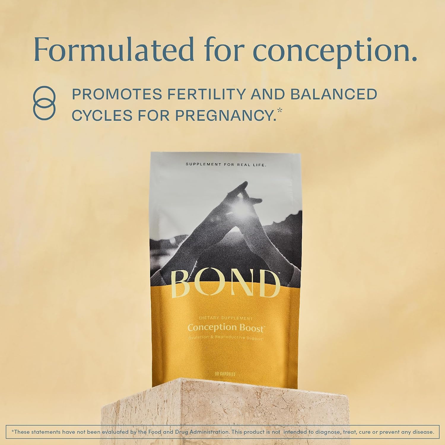 BOND Conception Boost – Fertility Supplement for Women Trying to Conceive – Prenatal Vitamins & Fertility Support with Methyl Folate, CoQ10 & Probiotics to Support Conception & Egg Quality - görsel 1