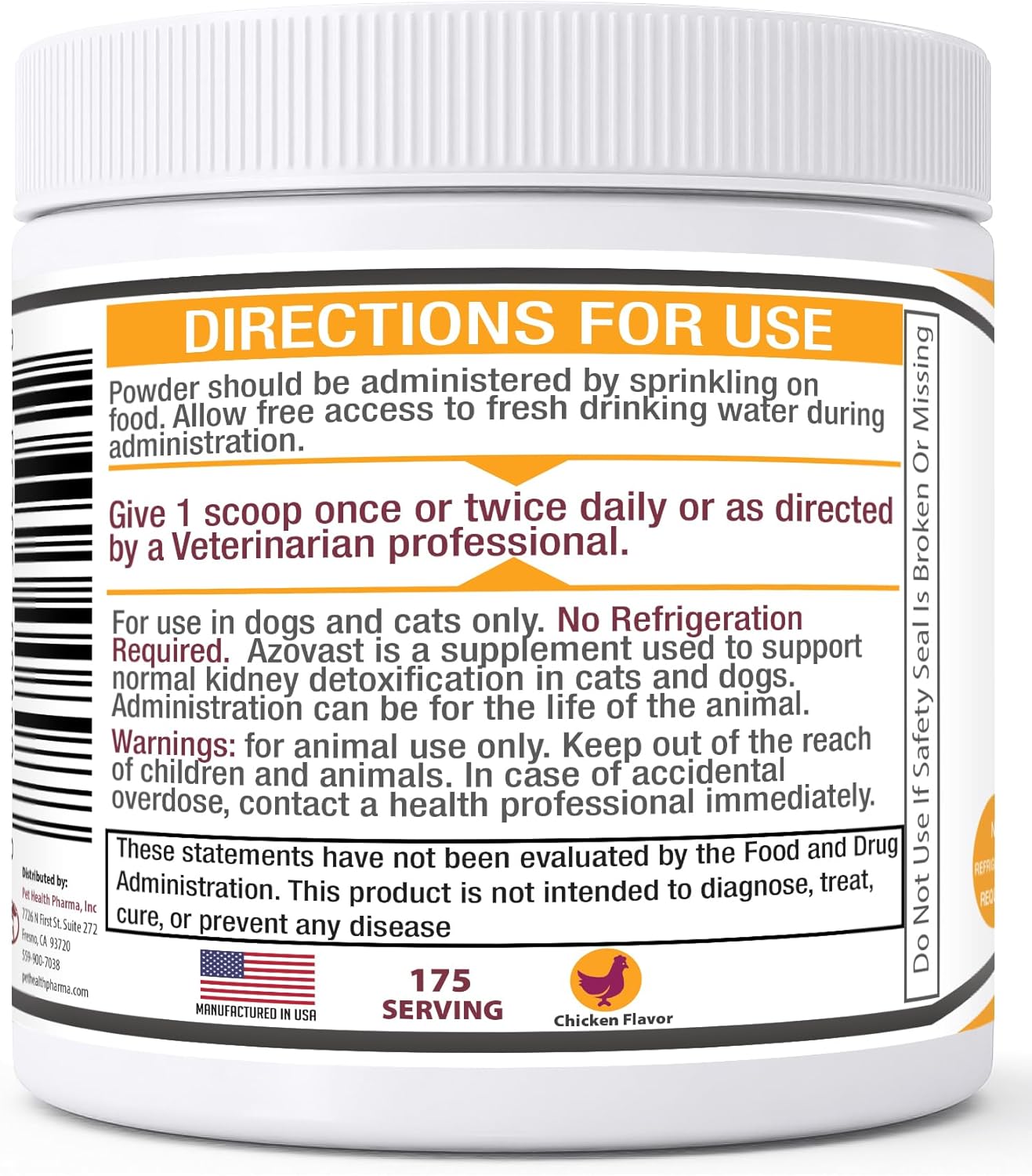 Azovast Powder Kidney Restore & Kidney Support for Dogs & Cats (113 g) - görsel 5