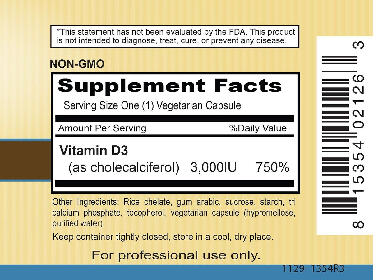 Priority One Vitamins Sun D3 3,000 IU 90 Vegetarian Capsules - görsel 3