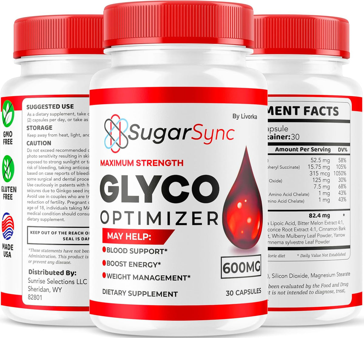 Sugar Sync Glyco Optimiser – 3 Pack (90 Capsules) - görsel 8