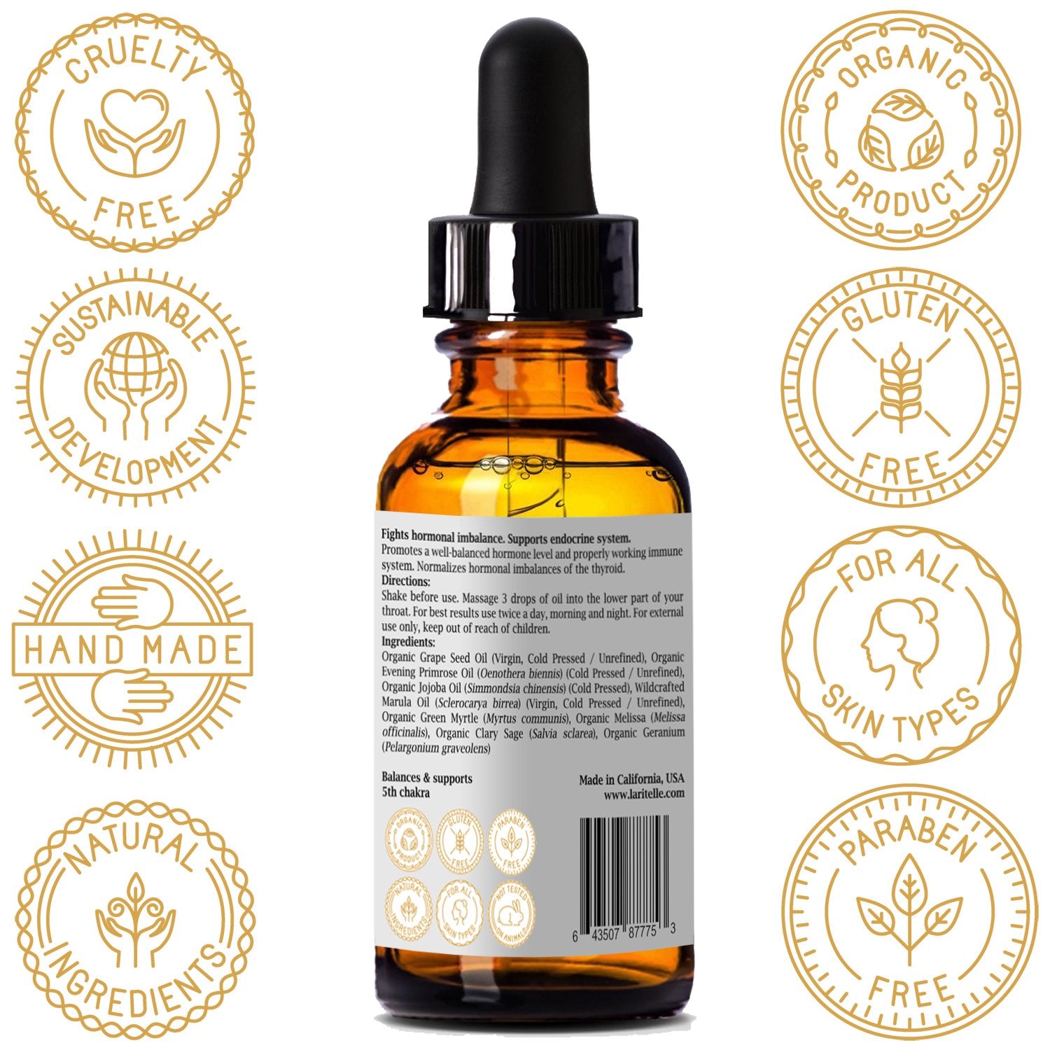 Laritelle Organic Hormonal Balance & Thyroid Support Treatment - 30 ml - görsel 9