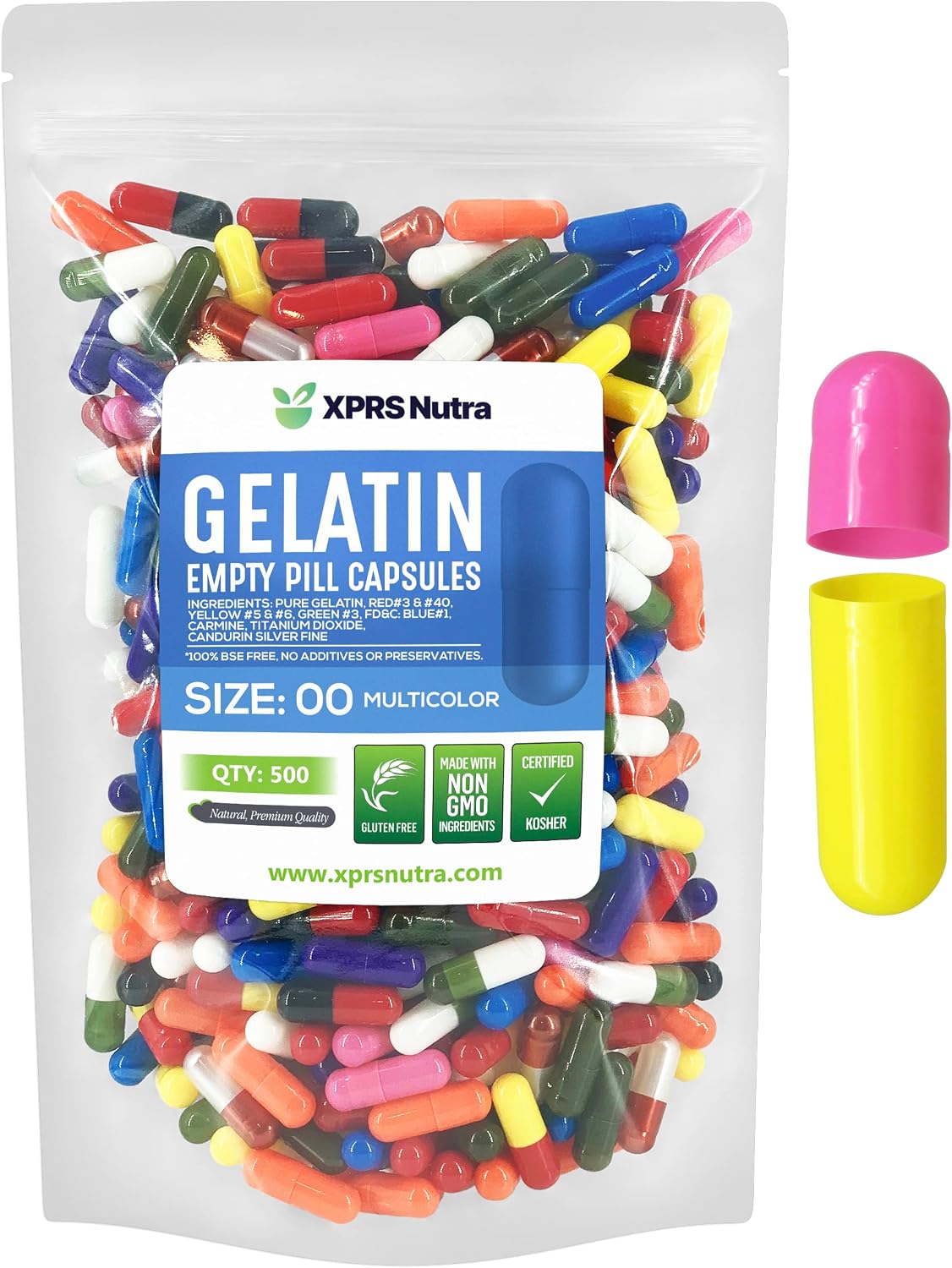 XPRS Nutra Size 00 Empty Gelatine Capsules – 500 Count - görsel 10