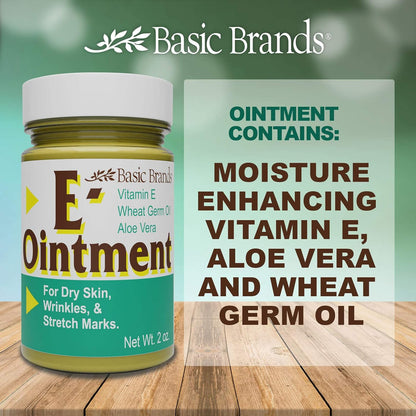 Basic Organics Vitamin E Ointment - Original, 56 g (Pack of 3)