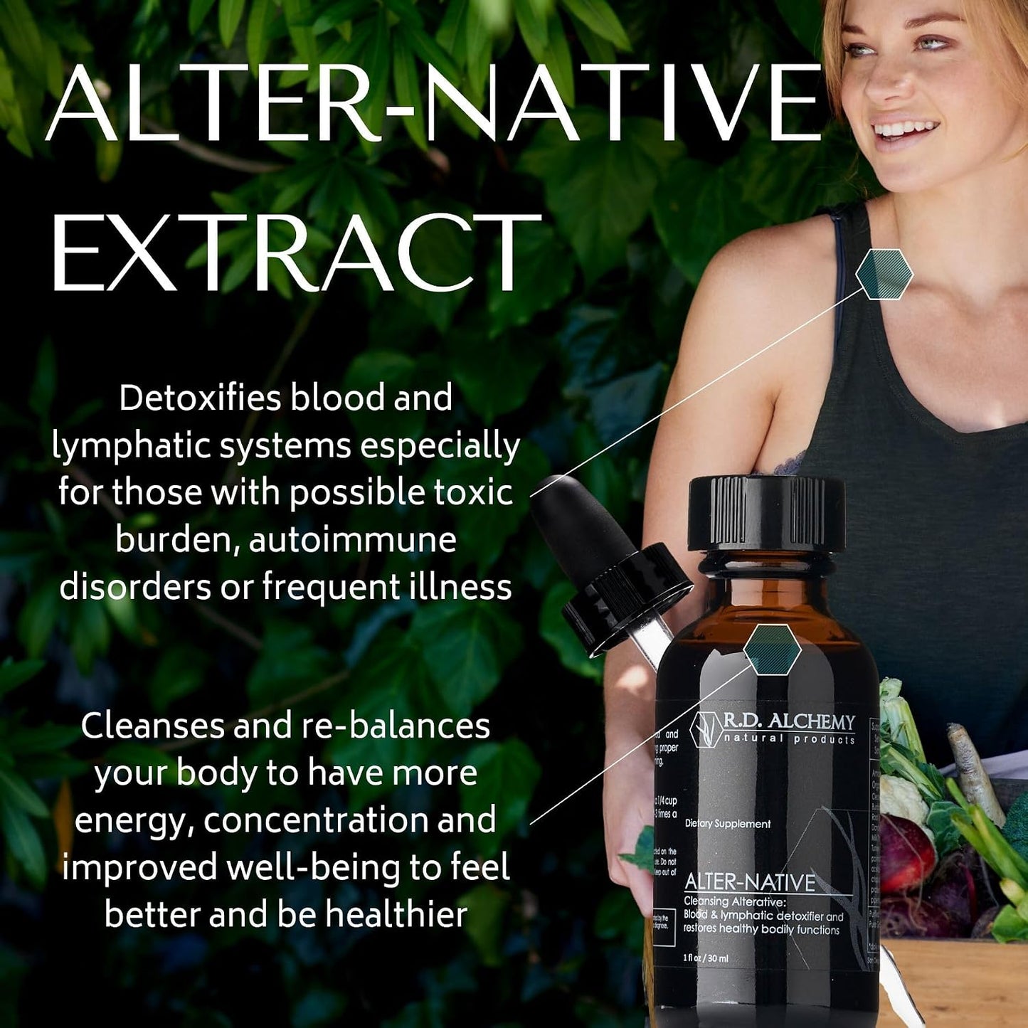 RD Alchemy - 100% Natural & Organic Alter-Native Blood and Lymph Support Extract - görsel 2