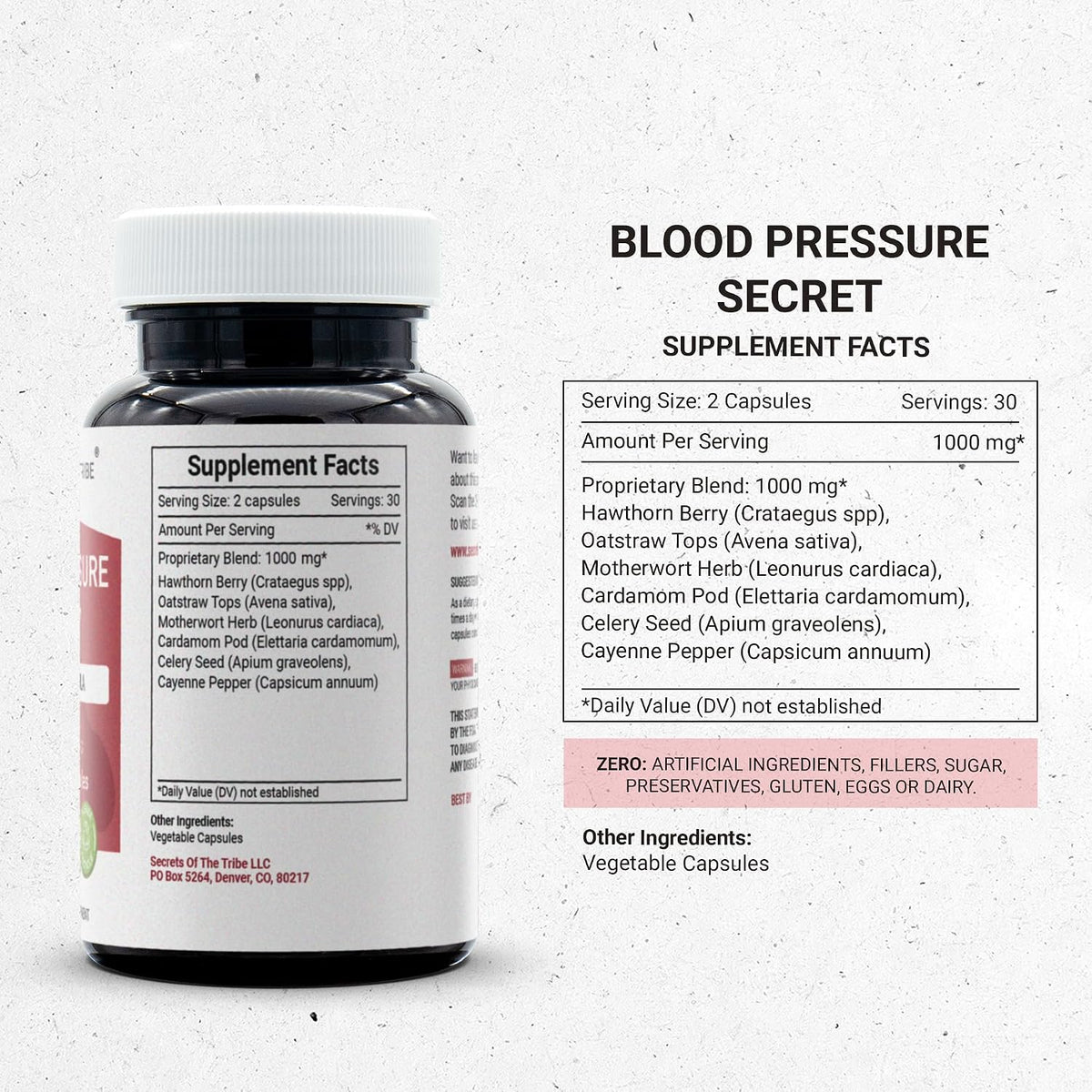 Secrets of the Tribe – Blood Pressure Secret, Healthy Circulation Formula, Herbal Supplement Blend (60 Capsules) - görsel 3