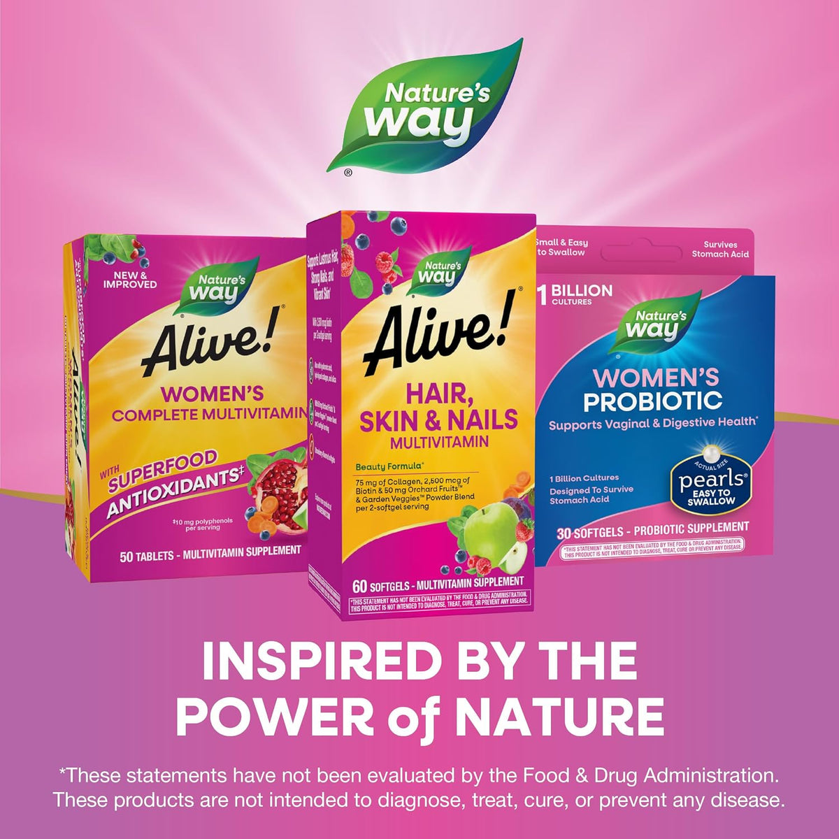 Nature's Way Alive! Hair, Skin & Nails Multivitamin with Collagen and Biotin, 60 Soft gel capsules - görsel 7
