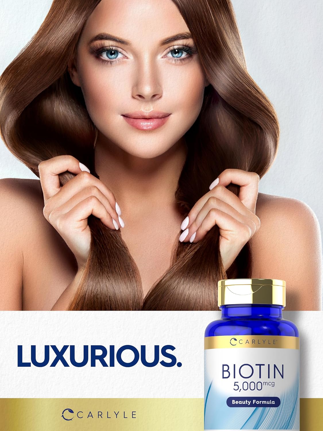 Carlyle Biotin 5000mcg - 360 Vegetarian Tablets - Hair, Skin & Nails Formula - görsel 6